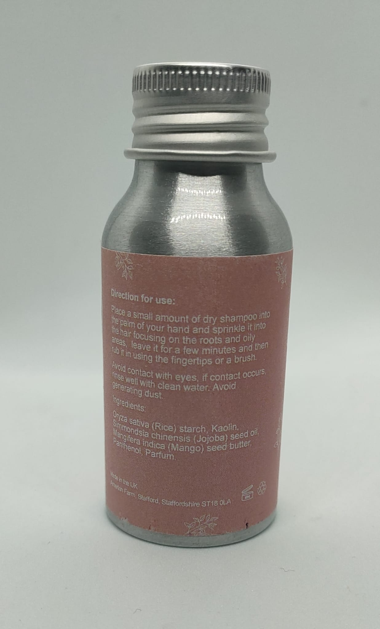 Beauty Favours dry shampoo tropical fruit ingredients