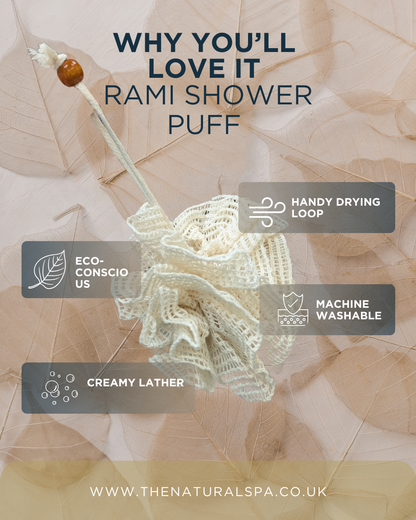 Rami Shower Puff – Exfoliating, Reusable & Eco-Friendly